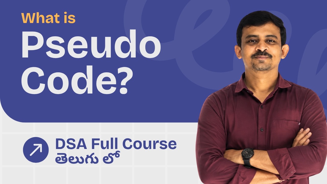 Pseudo Code conventions in DSA in telugu