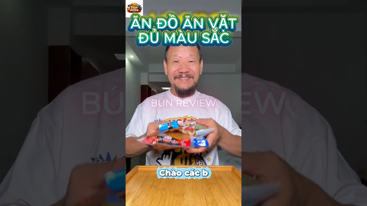 Ông Lão mukbang: Ăn đồ ăn vặt nhiều màu sắc #food #mukbang