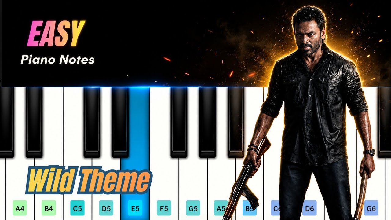 OM - The Wild Theme 💥🔥 | Easy Piano Tutorial | Sai Abhyankkar 