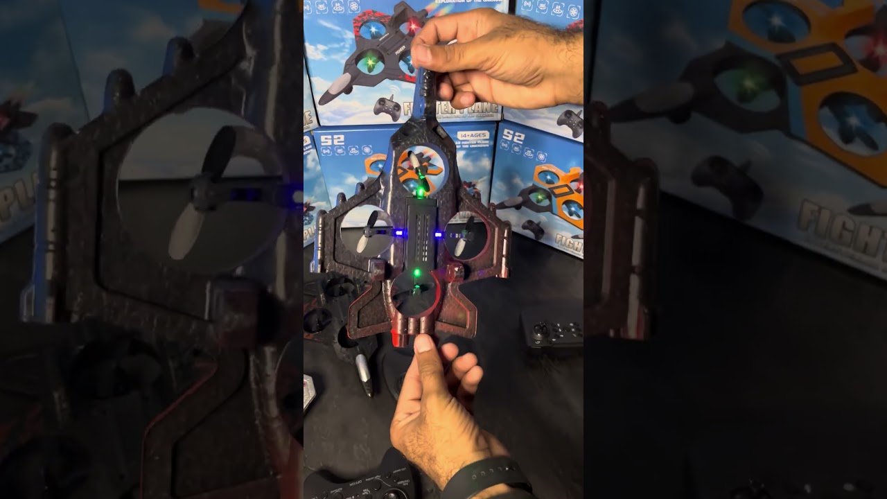 RC Fighter Jet Drone Stunt Plane Aircraft with Lights & 360° Flip#fighterjet #toyplane #rctoy