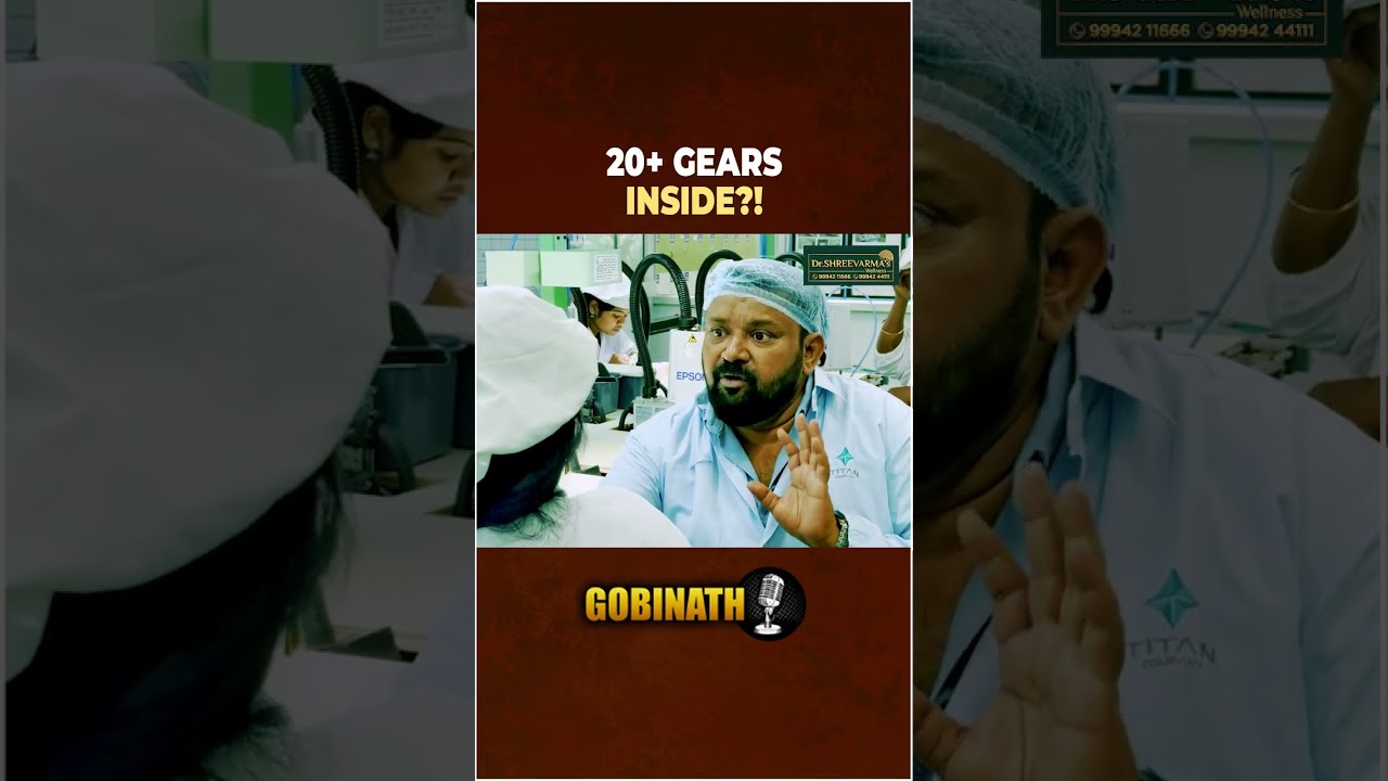 20–22 Gears Working Inside a Tiny Watch | Titan Factory | Gobinath #shorts
