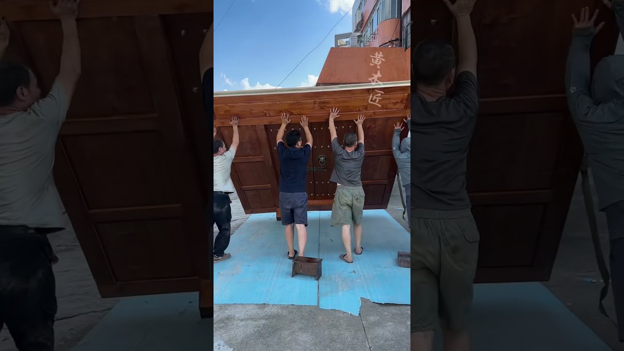 Half a Month to Build |A Traditional Chinese Solid Wood Mansion Gate #ubdiy #woodworking #viralvideo