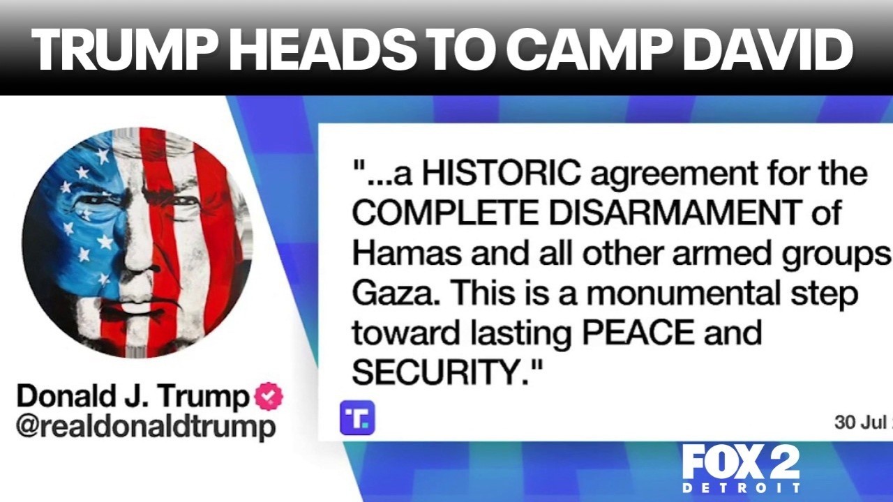 Trump considers new Gaza plan, heads to Camp David