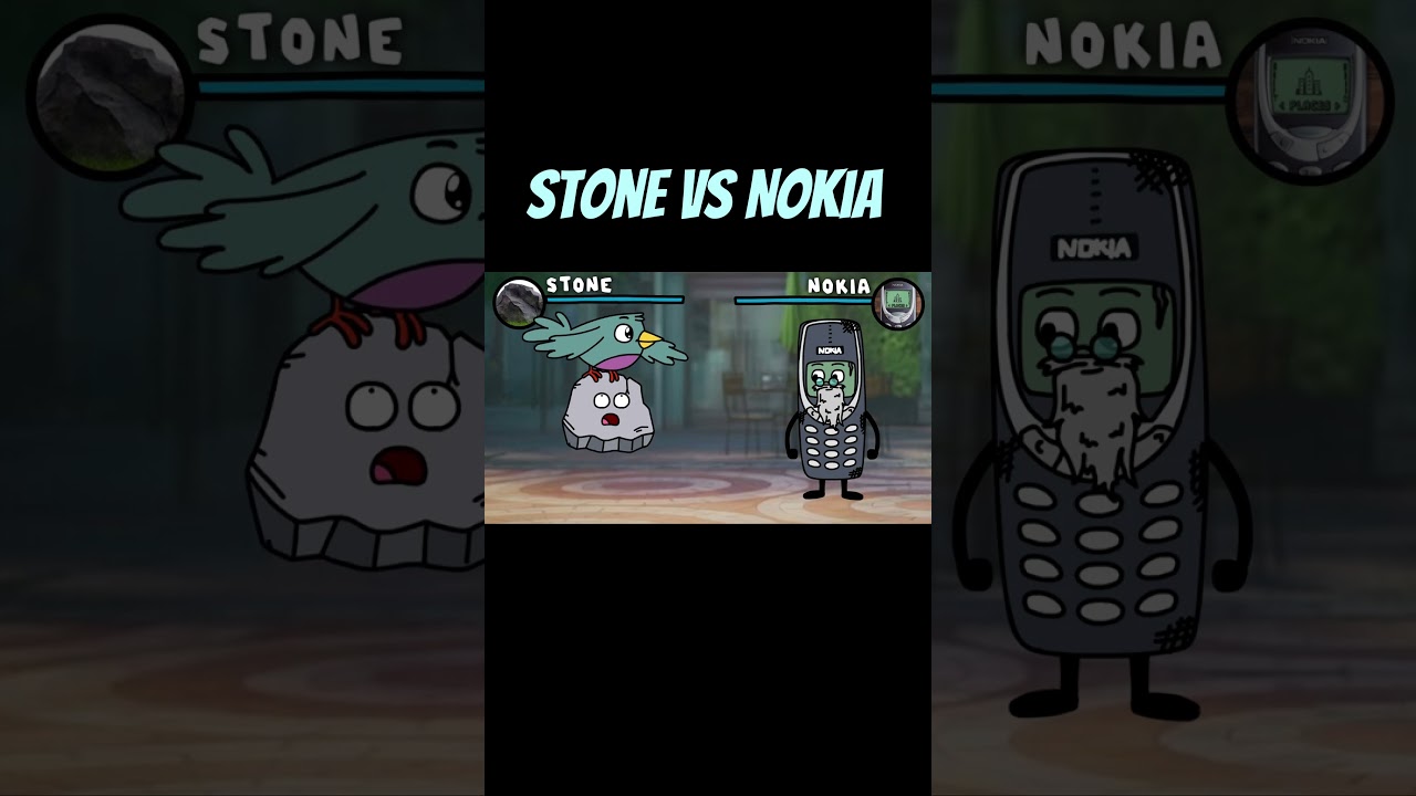 Stone vs Nokia #animation #cartoon #shorts