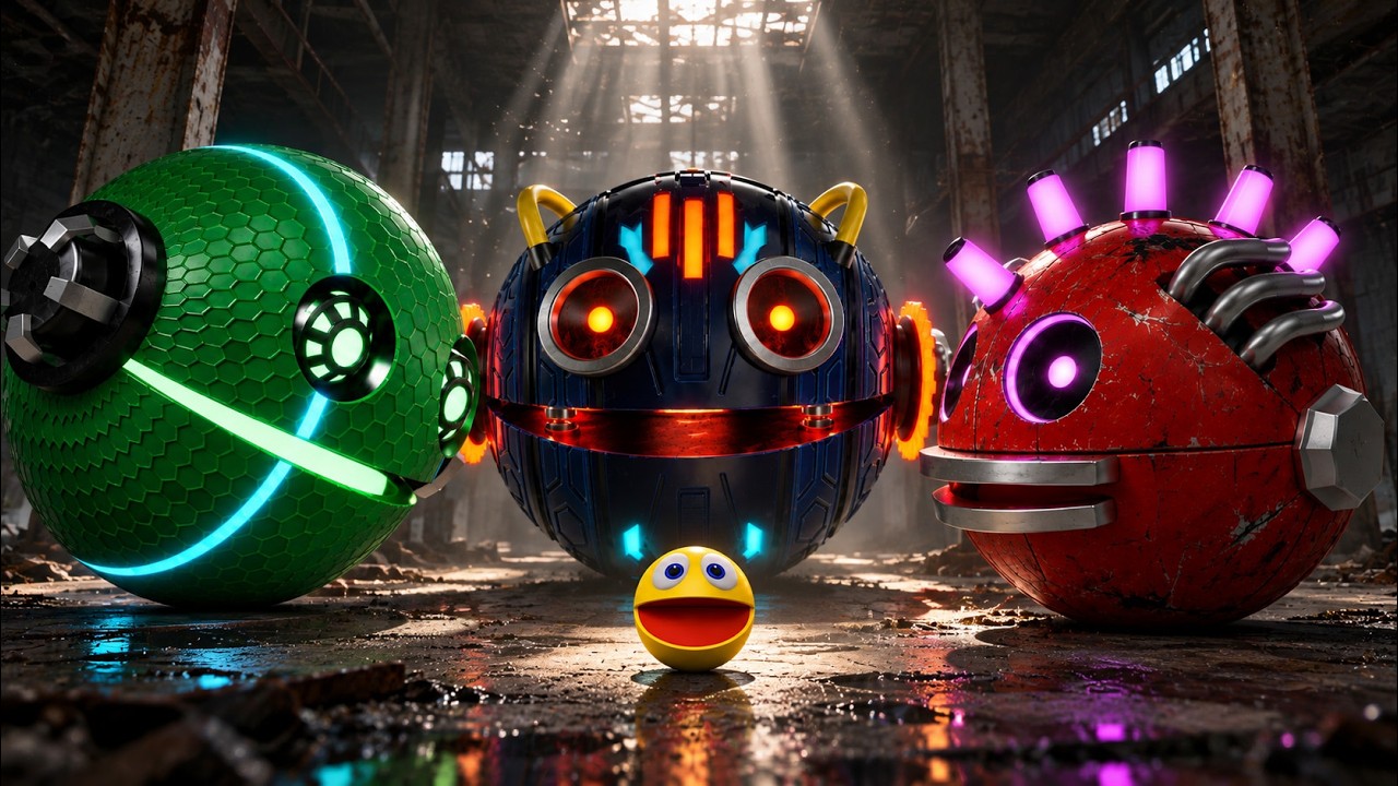 Pac-Man vs Evil Robots | Unreal Engine 3D Simulation & Production Breakdown