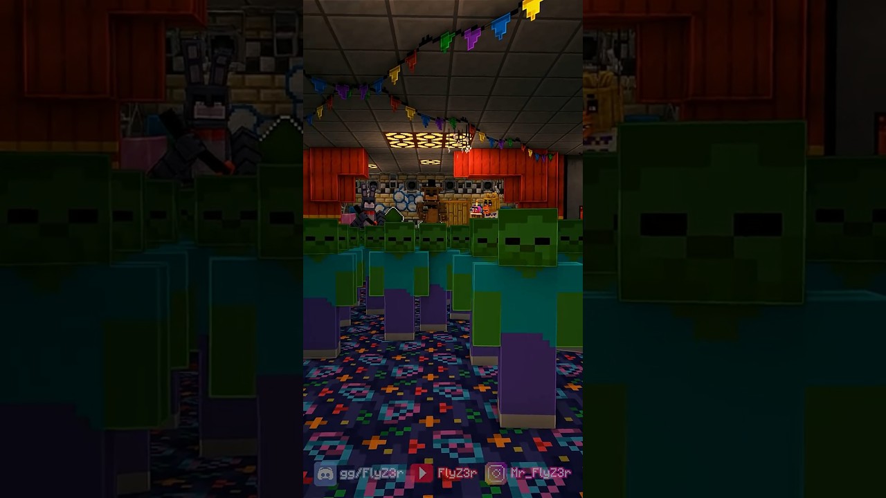 J'ai forcé 100 zombies à survivre dans Five Nights At Freddy's de Minecraft !