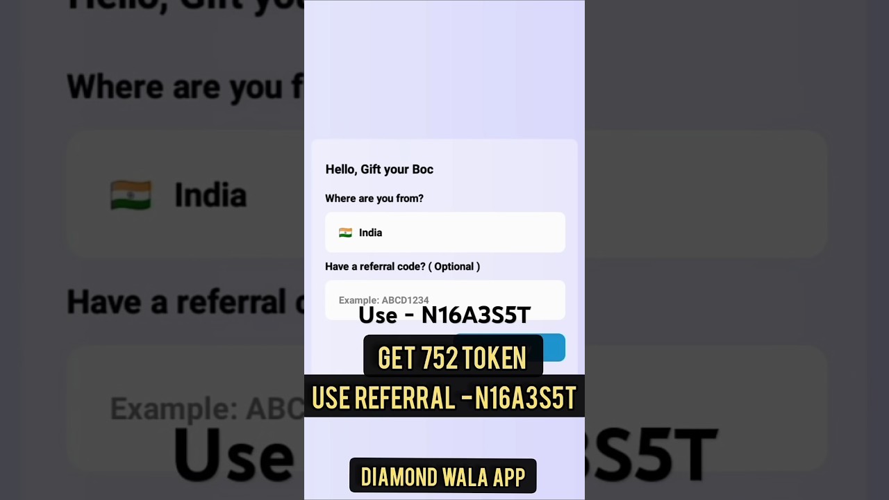 Diamond Wala App Referral Code Free Redeem Code App   #DiamondWalaApp #FreeRedeemCode