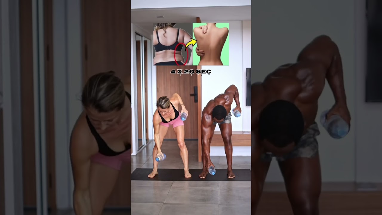 Beginner back workout at home ⚡️ #trending #fitness #backworkout