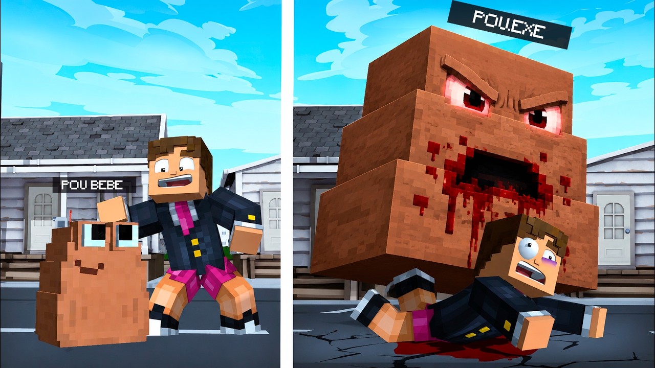 POU.EXE INVADIU MINHA CASA NO MINECRAFT !! ( Bou's Revenge )