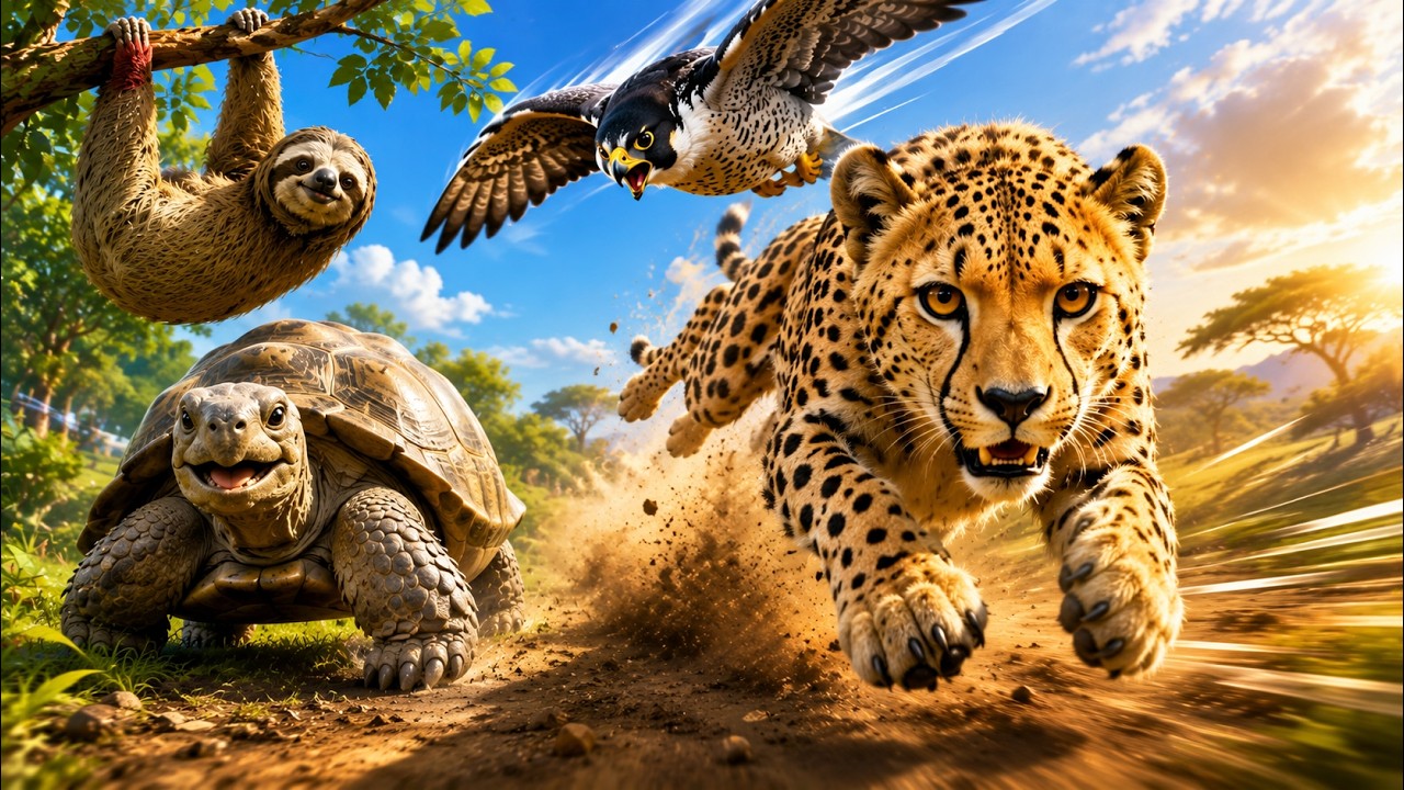 Can You Guess the Fastest Animal? 🏁 | 15 Animal Speeds Ranked for Kids! 🐢🦅#kidslearning