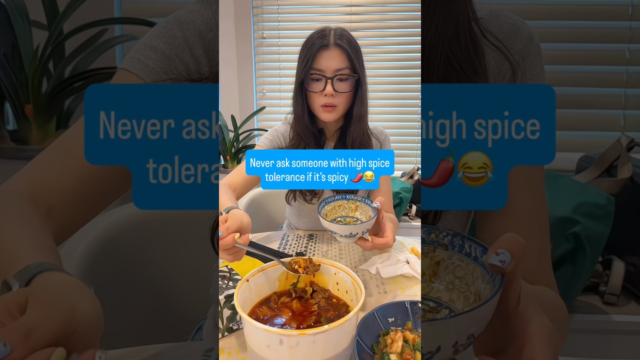Never ask someone with high spice tolerance if it’s spicy 🌶️😂#funnyvideo #relatable #family #lol