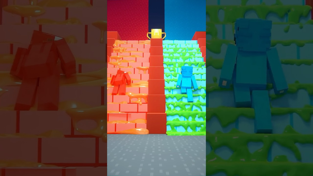 Escaleras Resbalosas vs Pegajosas en Minecraft!
