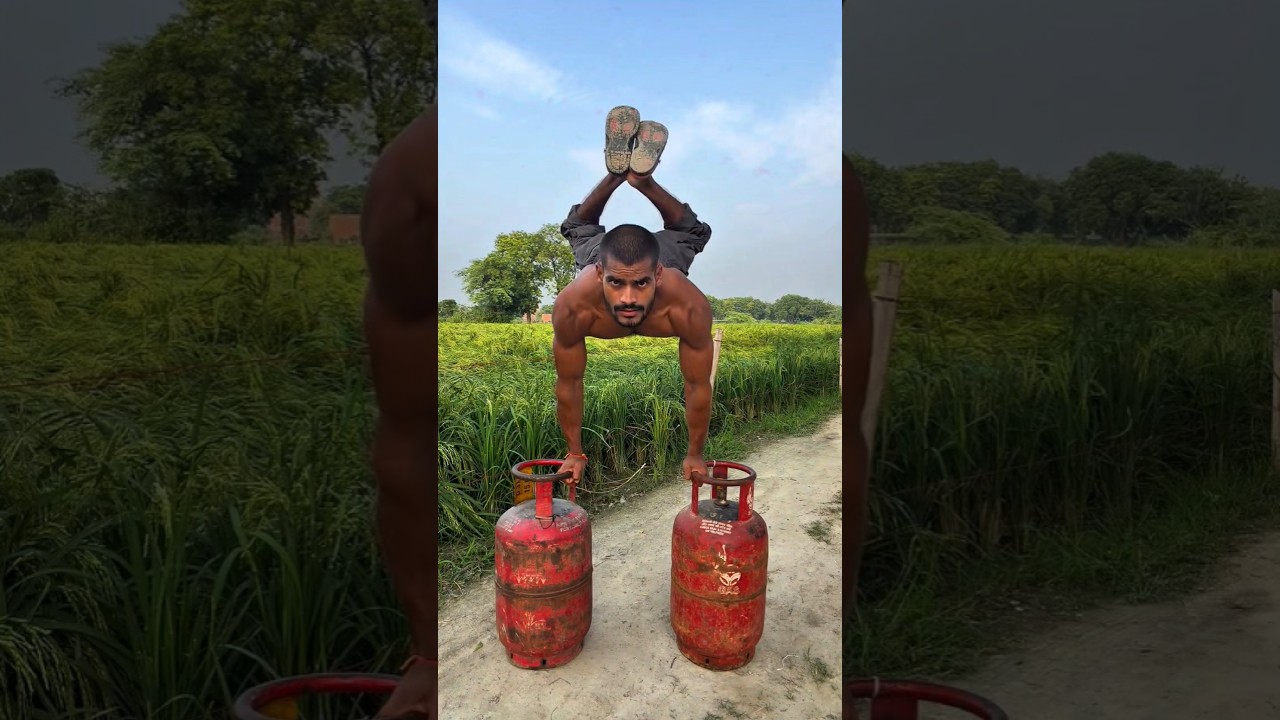 सिलेंडर पर लगाया पुशअप 😱😱 #subhashkingstar #fitness #shortvideo #motivation #viralvideo #workout