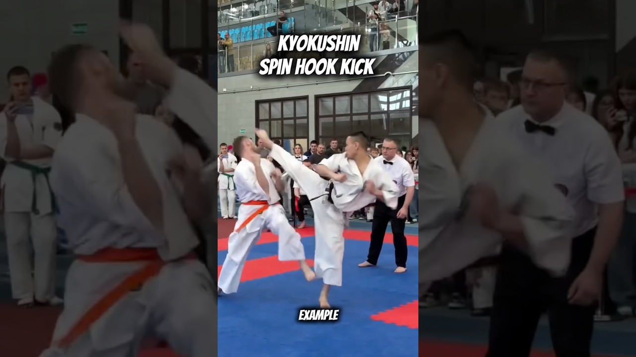 Kyokushin spin hook kick 🥋💀 #kyokushin #karate #karateka #martialarts #fighter