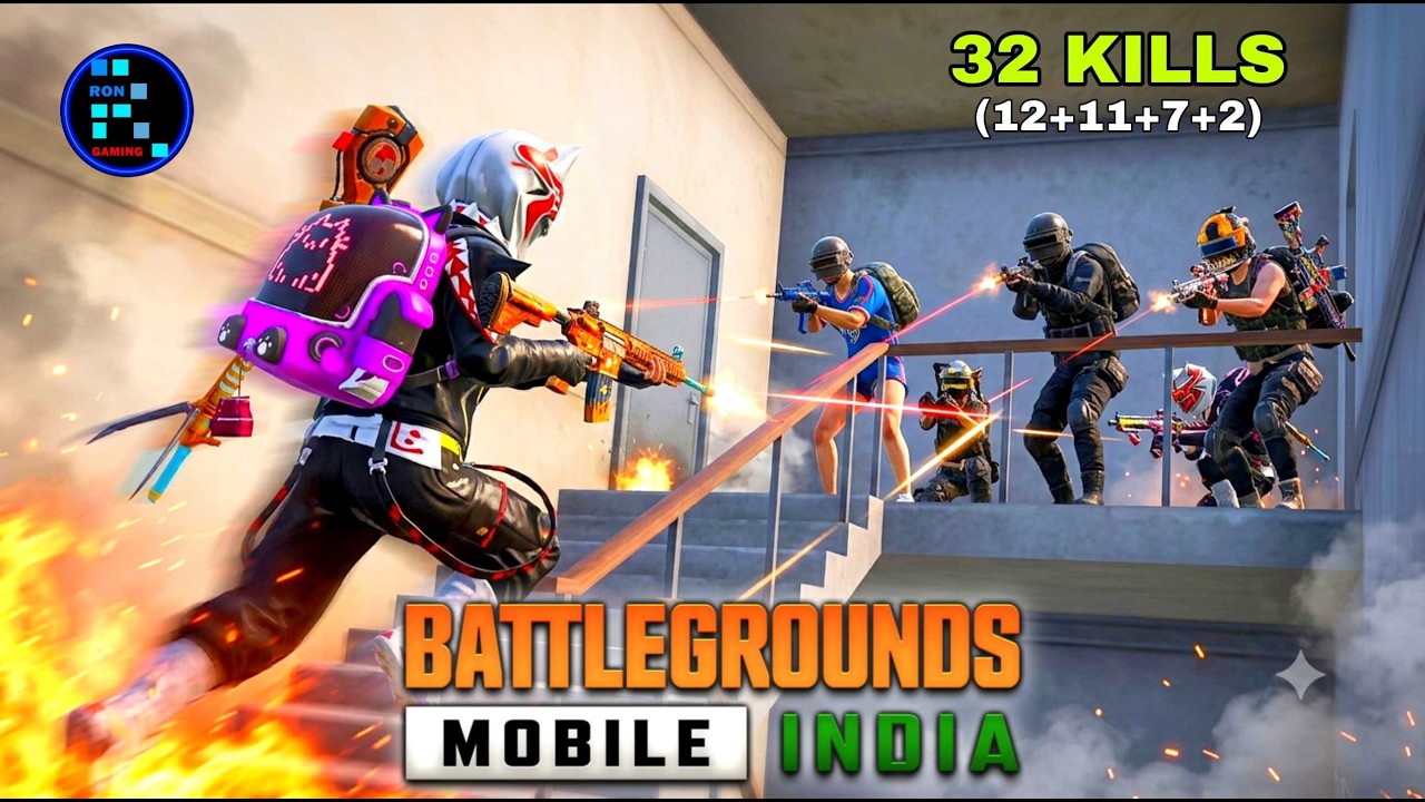 BGMI | Amazing "32 Kills" With Squad Chicken Dinner