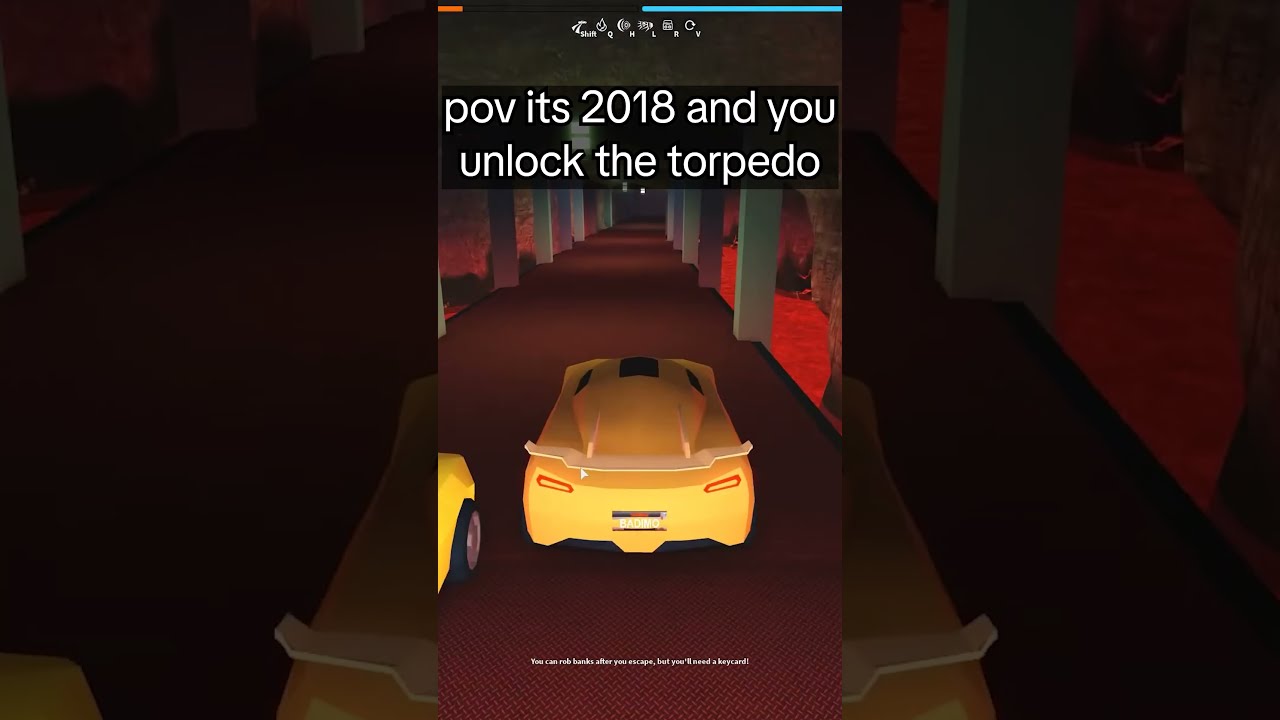 pov its 2018 and you unlock the torpedo in roblox jailbreak