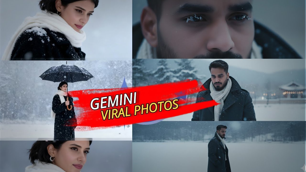 Google Gemini Se Photo Kese Banaya | Viral Snow Google Gemini Photo Editing 