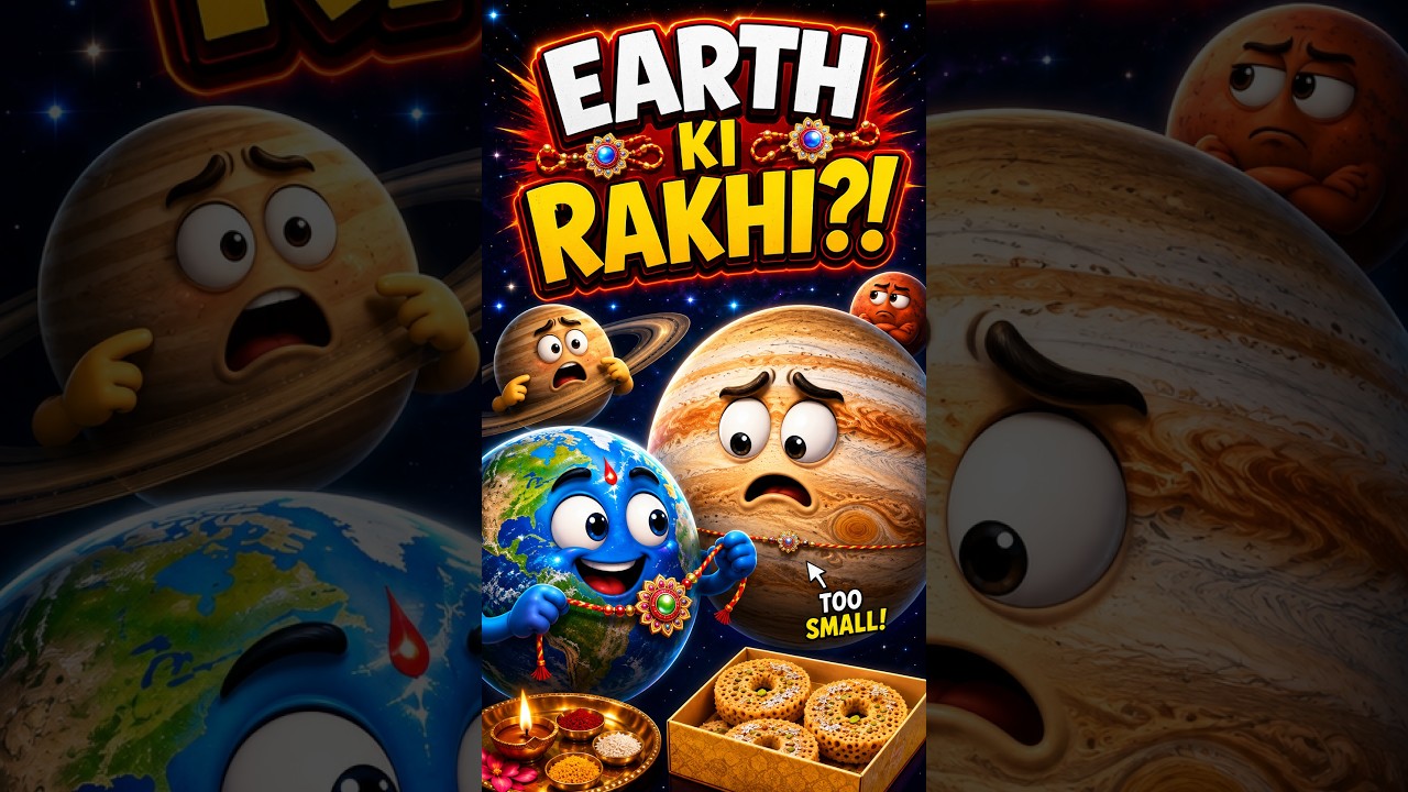 EARTH Ne Kisko Rakhi Baandhi?! 😂🌍 | Raksha Bandhan in Space #shorts