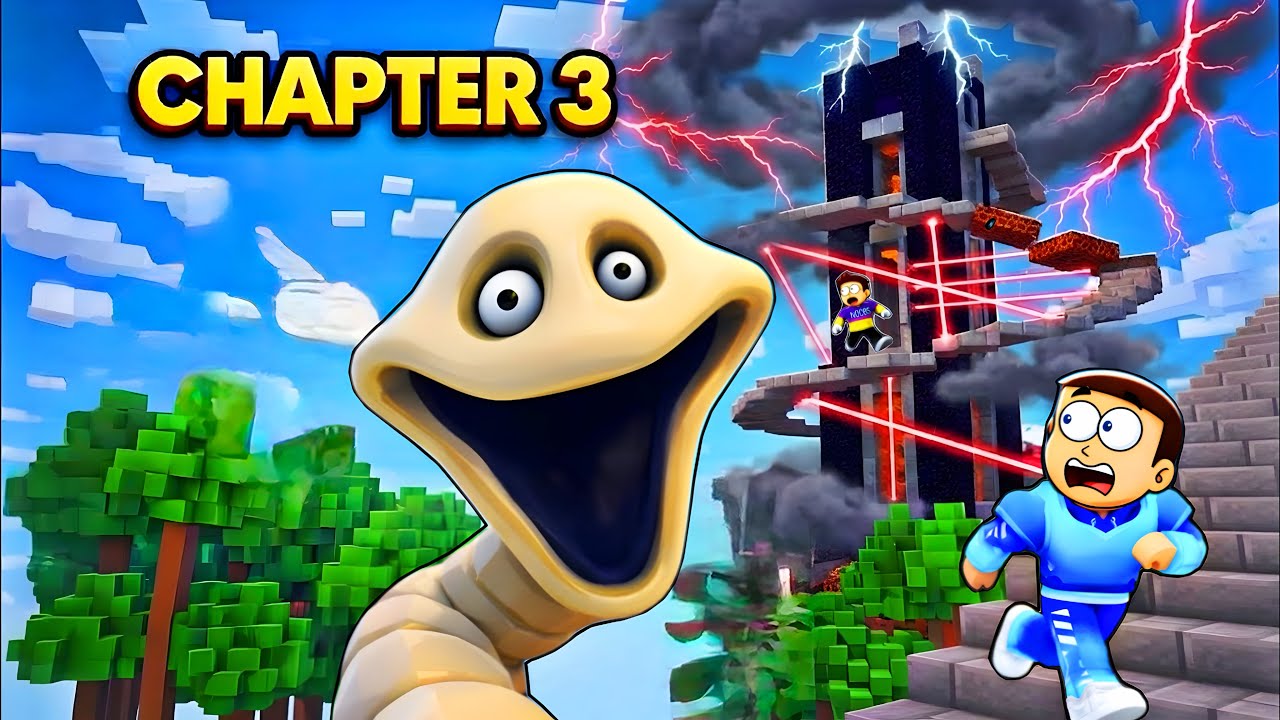 Roblox Climb Scary Worm Tower - Chapter 3 | Shiva and Kanzo Gameplay