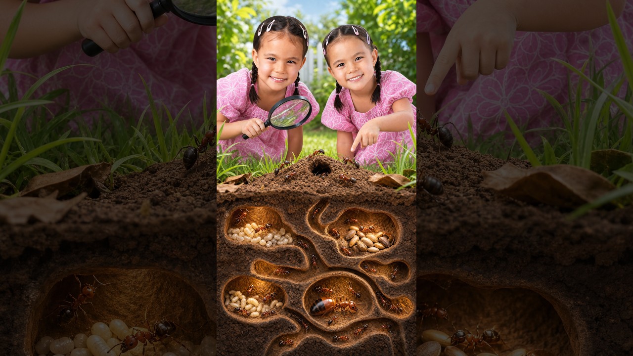 Twin Twin Discovers the Secret Underground Ant City! 🐜