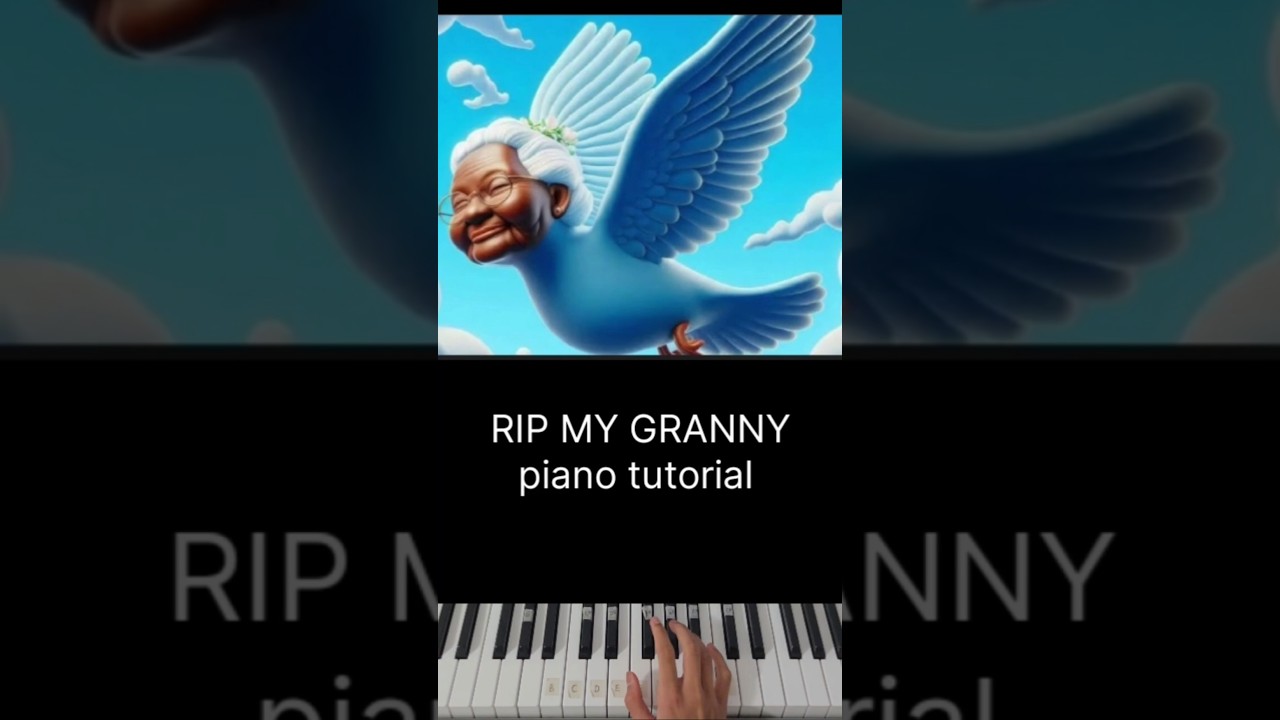 RIP MY GRANNY piano tutorial #shorts #piano #meme