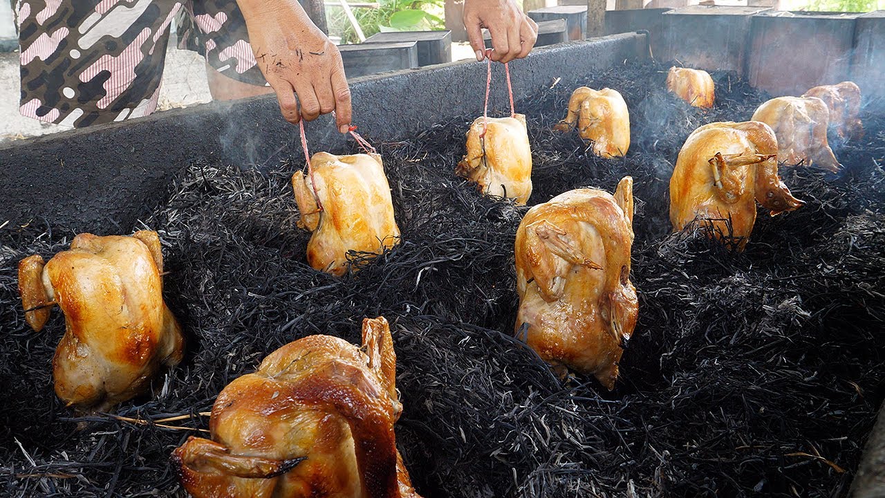 태국의 신기한 조리방식! 대량으로 만드는 통닭 모음 / curious thai cooking method! roasted whole chickens