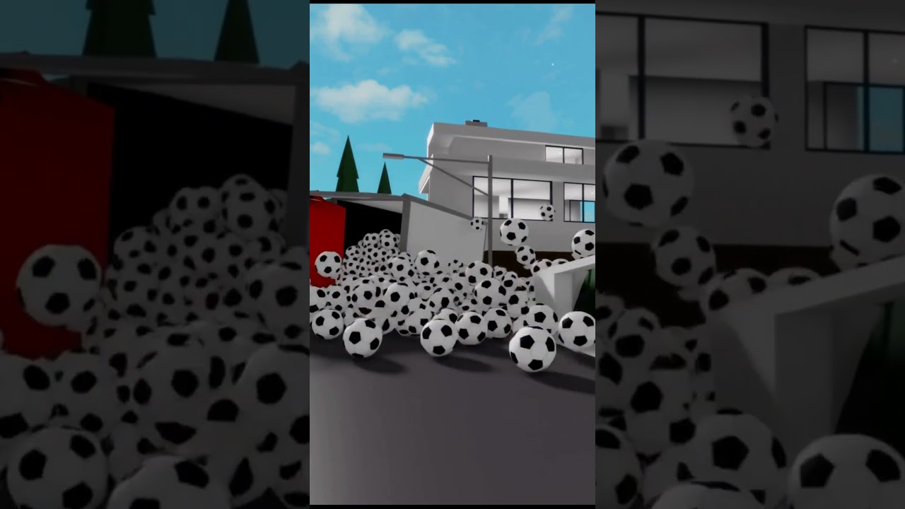 A truck carrying soccer balls overturns in Roblox