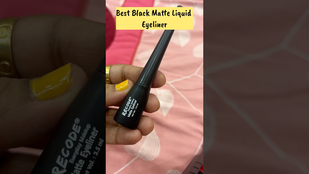 Best matte black liquid eyeliner 👀 #matteeyeliner #recodeeyeliner #blackmatte #eyeliner #makeup