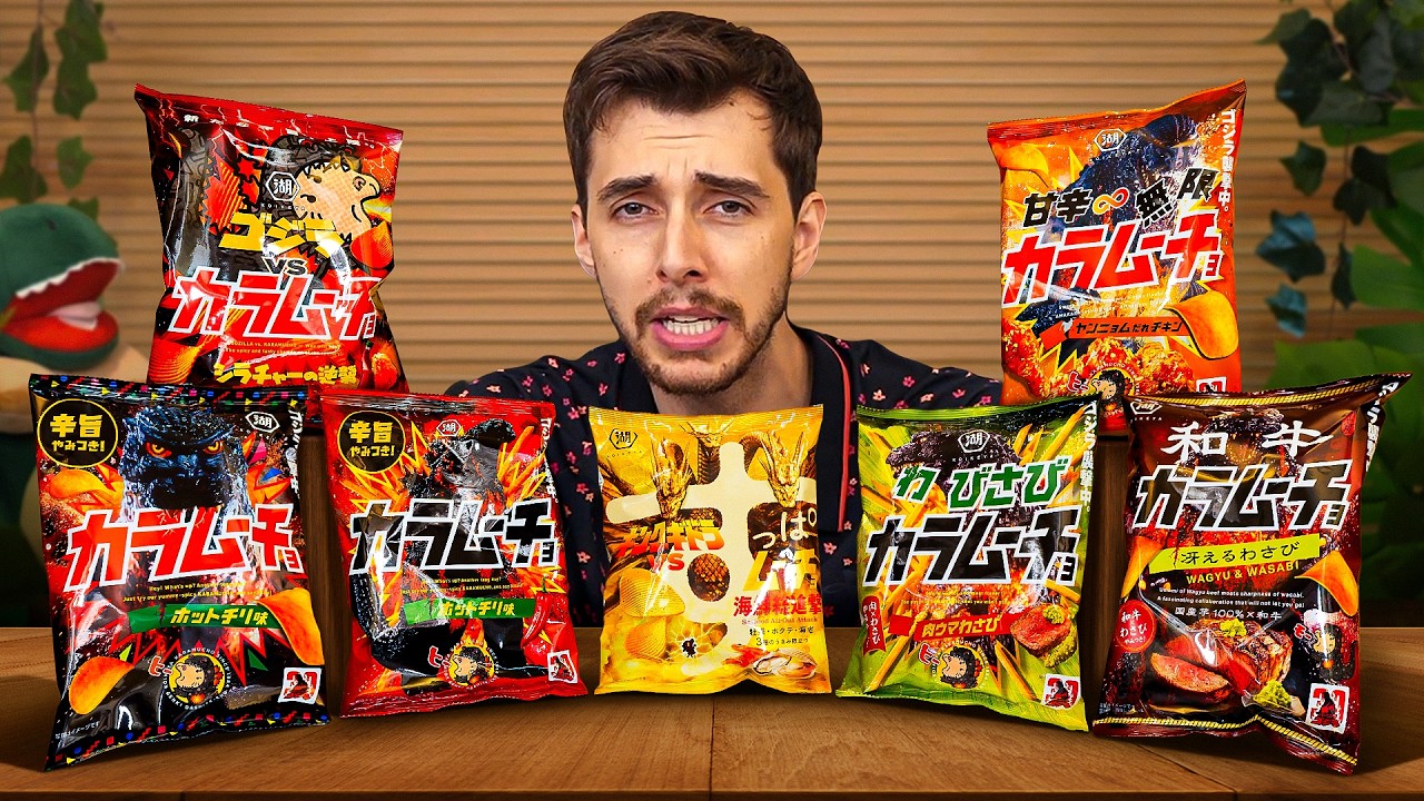 Trying ALL of the Godzilla Collab Crisps In Japan