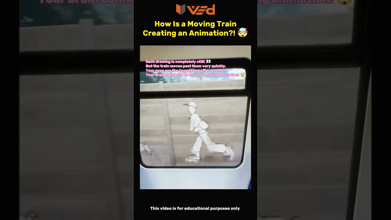 How Is a Moving Train Creating an Animation?! 🤯🚆 #shorts