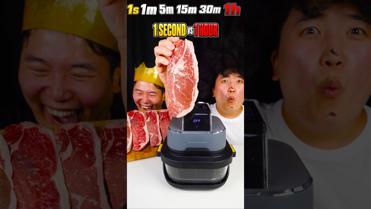 Air Fryer Steak: 1 Second vs 1 Hour 🥩🔥 #shorts