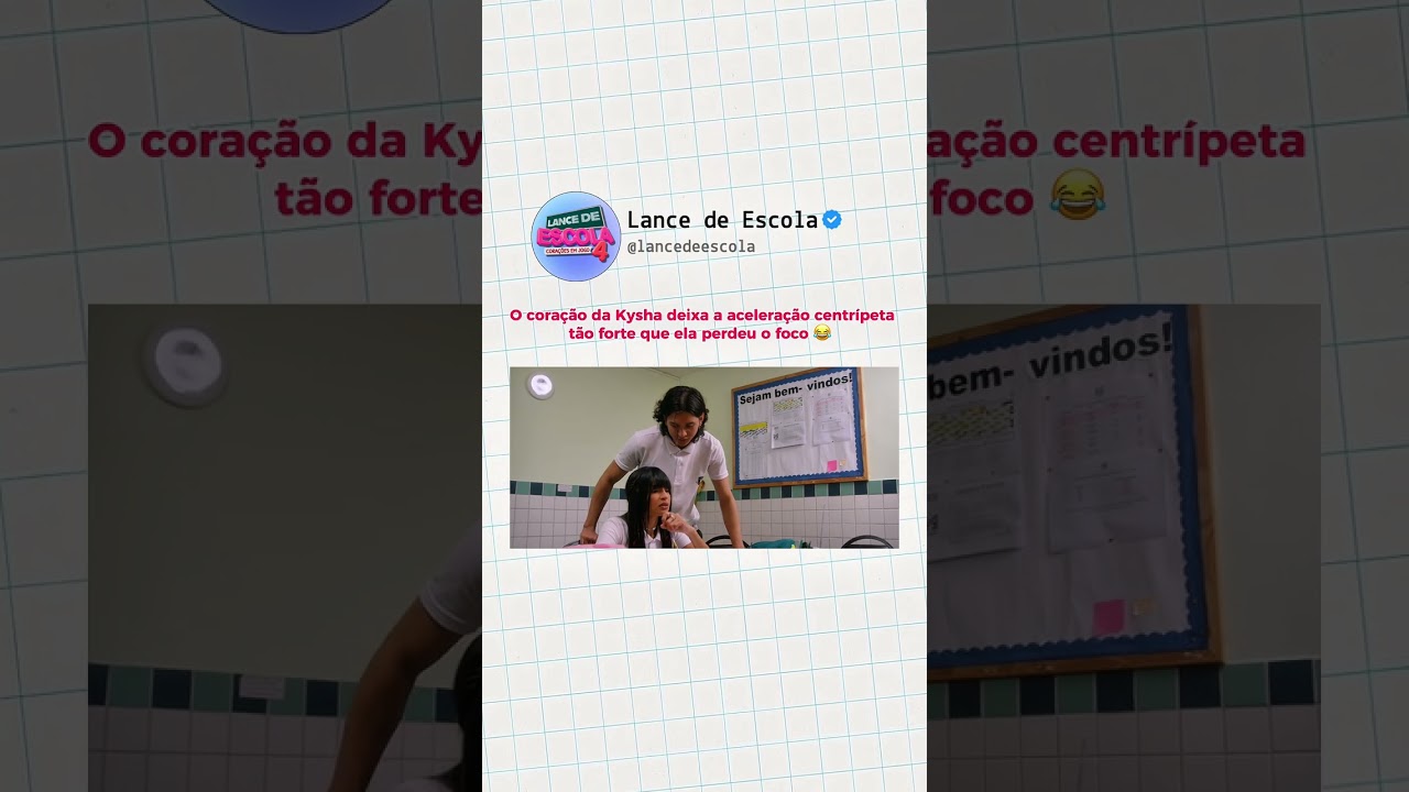 O coração da Kysha deixa a aceleração centrípeta tão forte que ela perdeu o foco 😂🩷