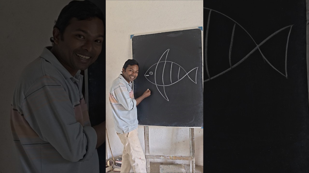 How to draw a fish easy steps #art #painting #viral #doodleart #viralstory #viralnow #viralvideos