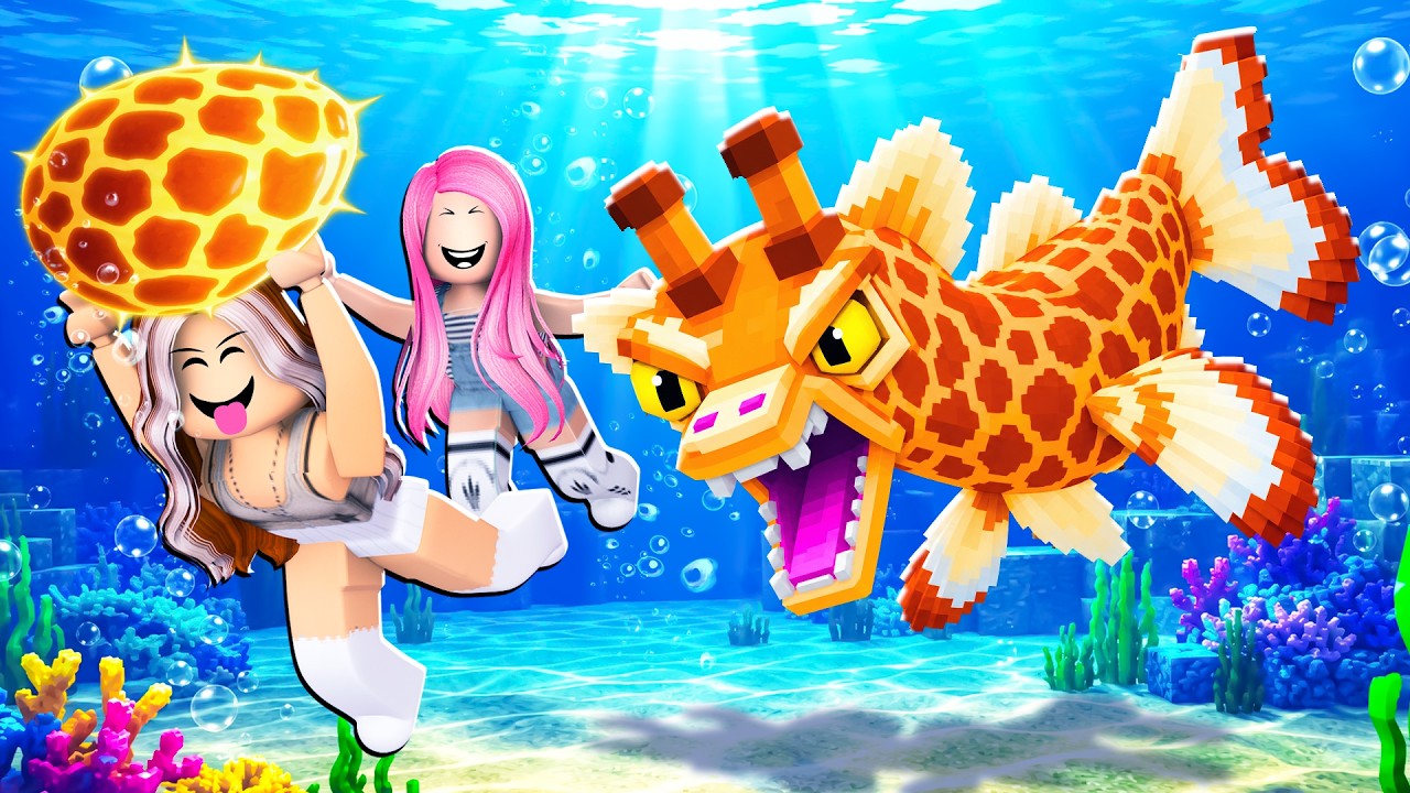 NADANDO só PRA ROUBAR OVOS DE PEIXE NO ROBLOX