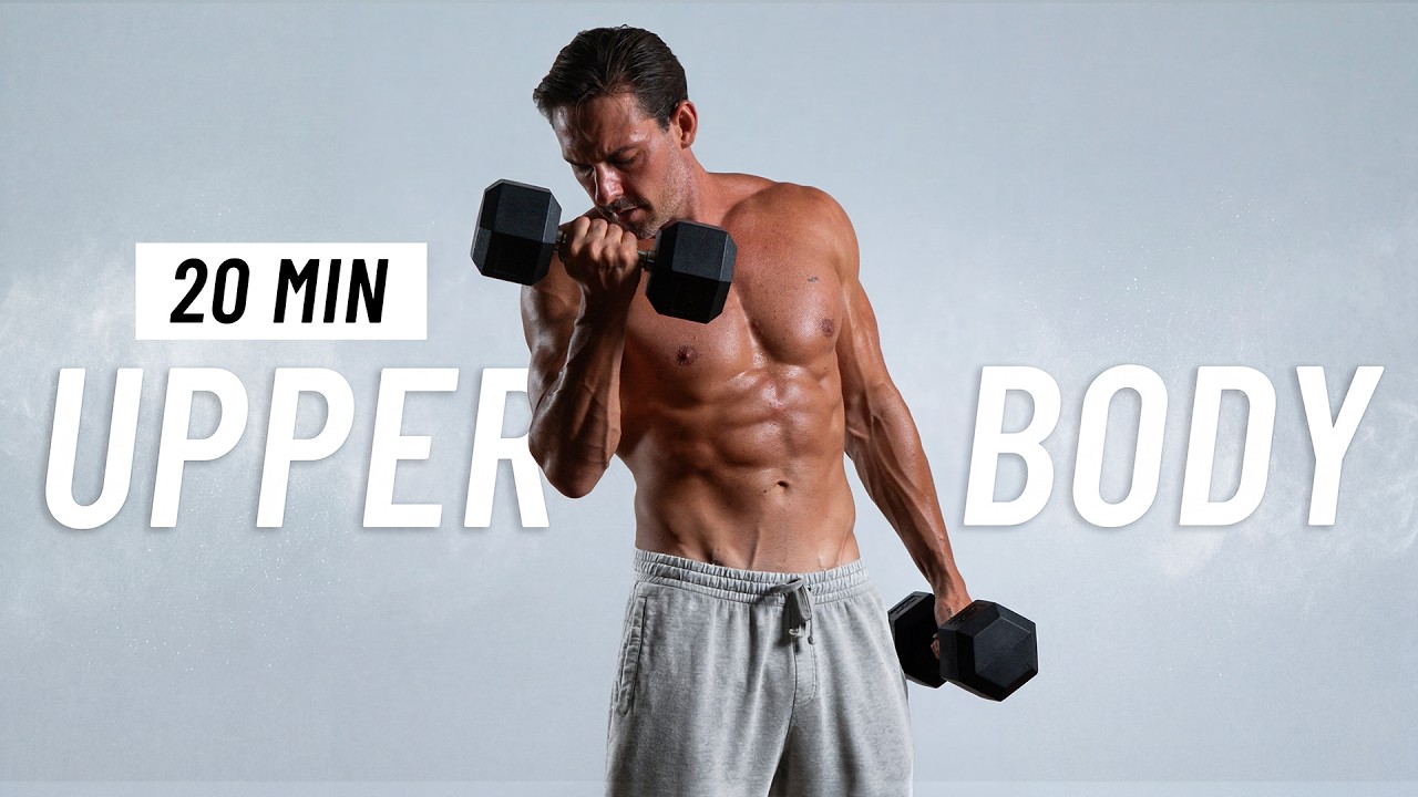 20 Min Total Upper Body Dumbbell Workout at Home to Build Muscle