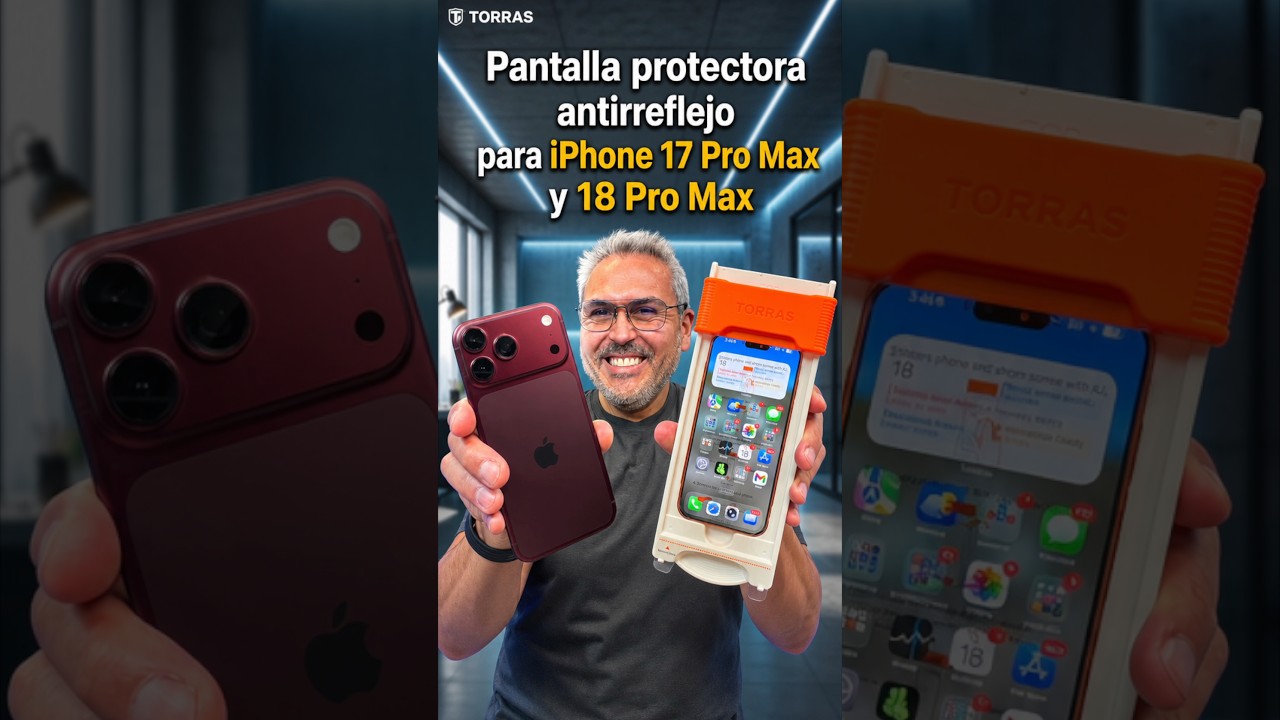 Pantalla Protectora antirreflejo de Torras para el iPhone 17 Pro Max y 18 Pro Max #shorts