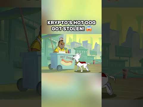 Krypto LOST his Hot Dog! 😱 #reels #kryptosavestheday #funny #dc #cartoon #shorts