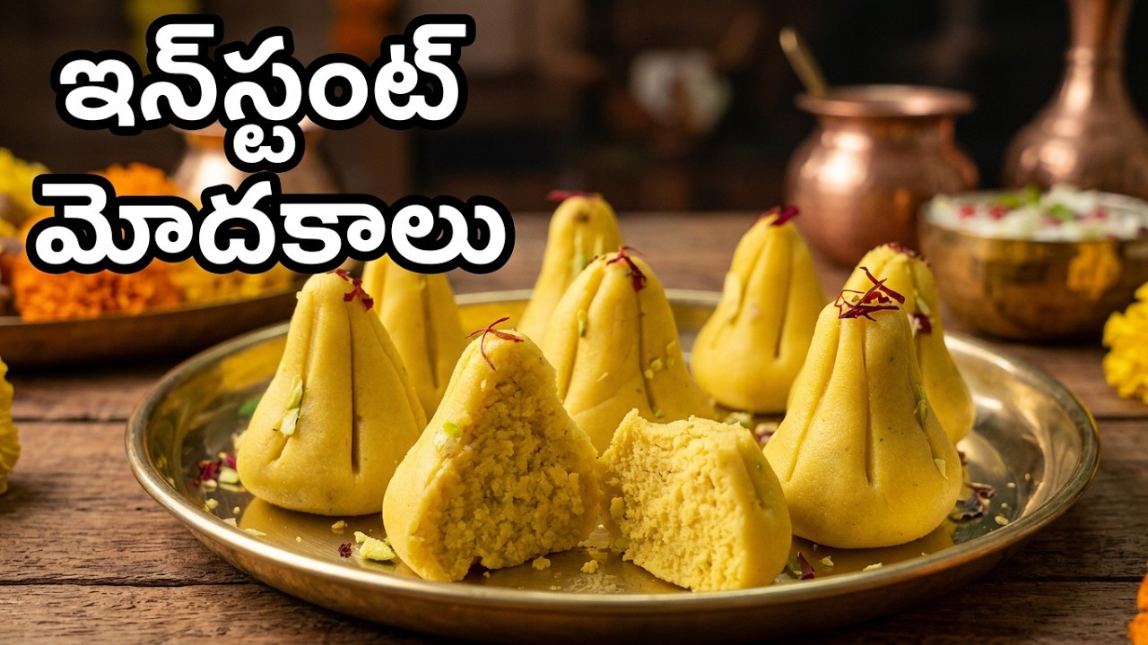స్టౌతో పనిలేకుండా చాలా ఈజీగా చేసుకునే మోదకాలు రెసిపి|Modakalu Recipe in Telugu|Modak Recipe|Modakulu