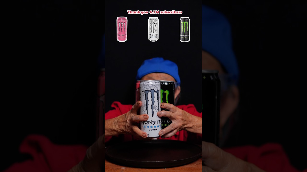 Mukbang ASMR 🥤 Drink Monster 😋🔥🔥