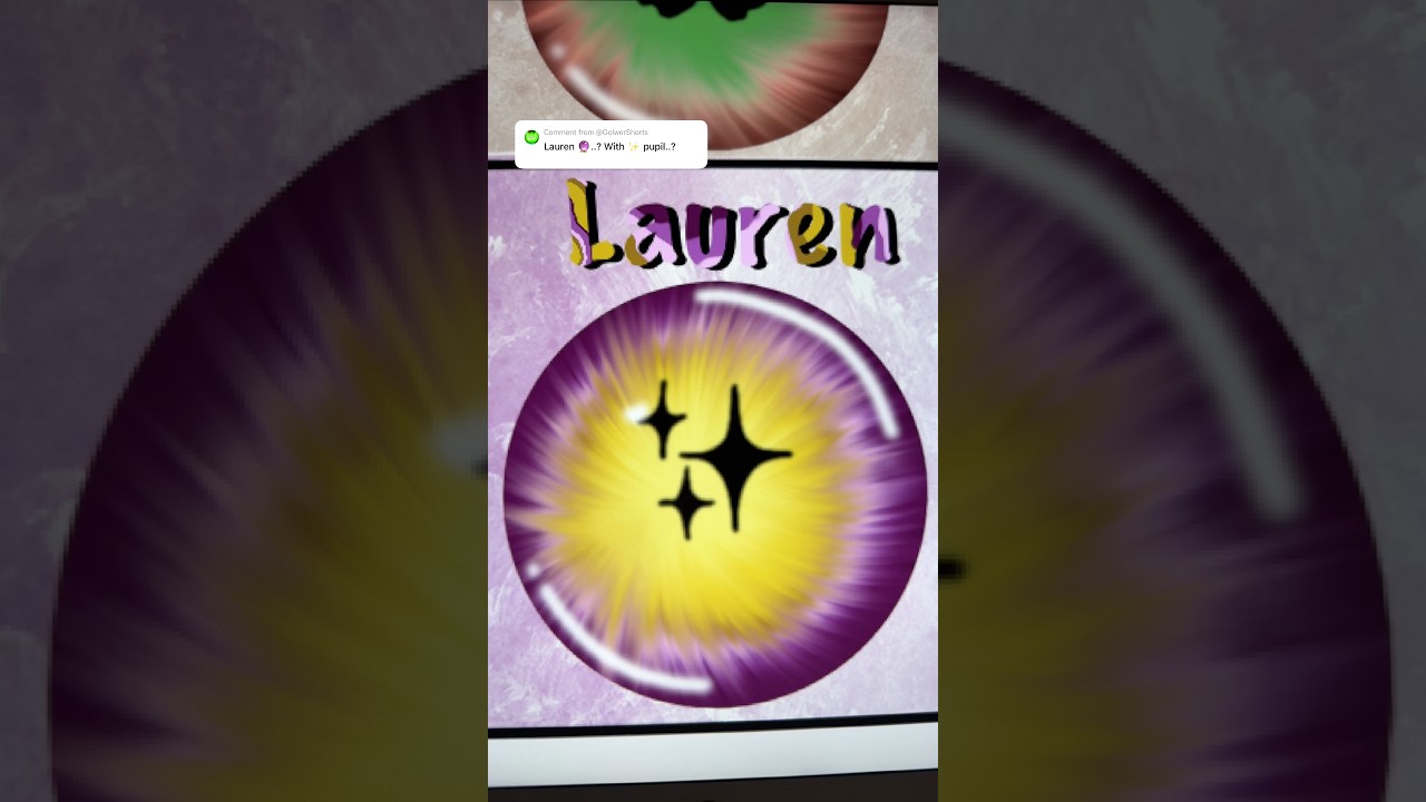eye series | lauren🔮| #shorts #procreate #digitalart #shortsviral #satisfying #summerofgoals #art