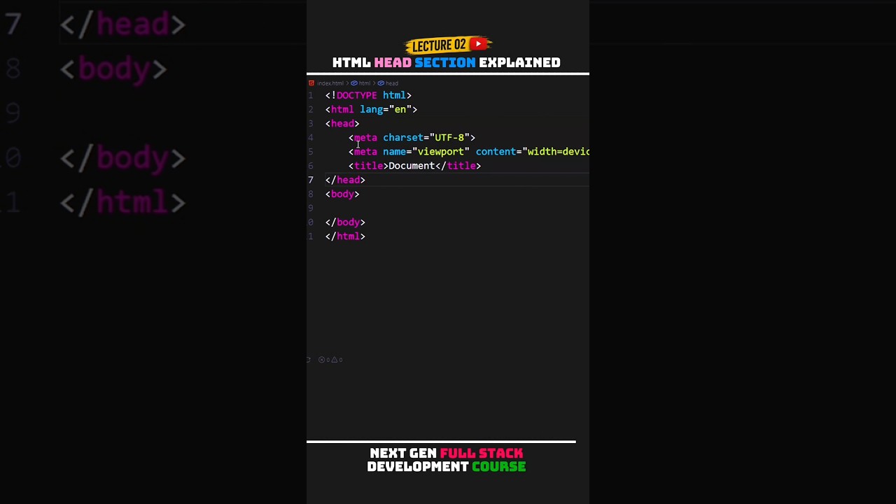 Lec 9: Next Gen Full Stack Development Course #html #webdevelopment #htmlcourse