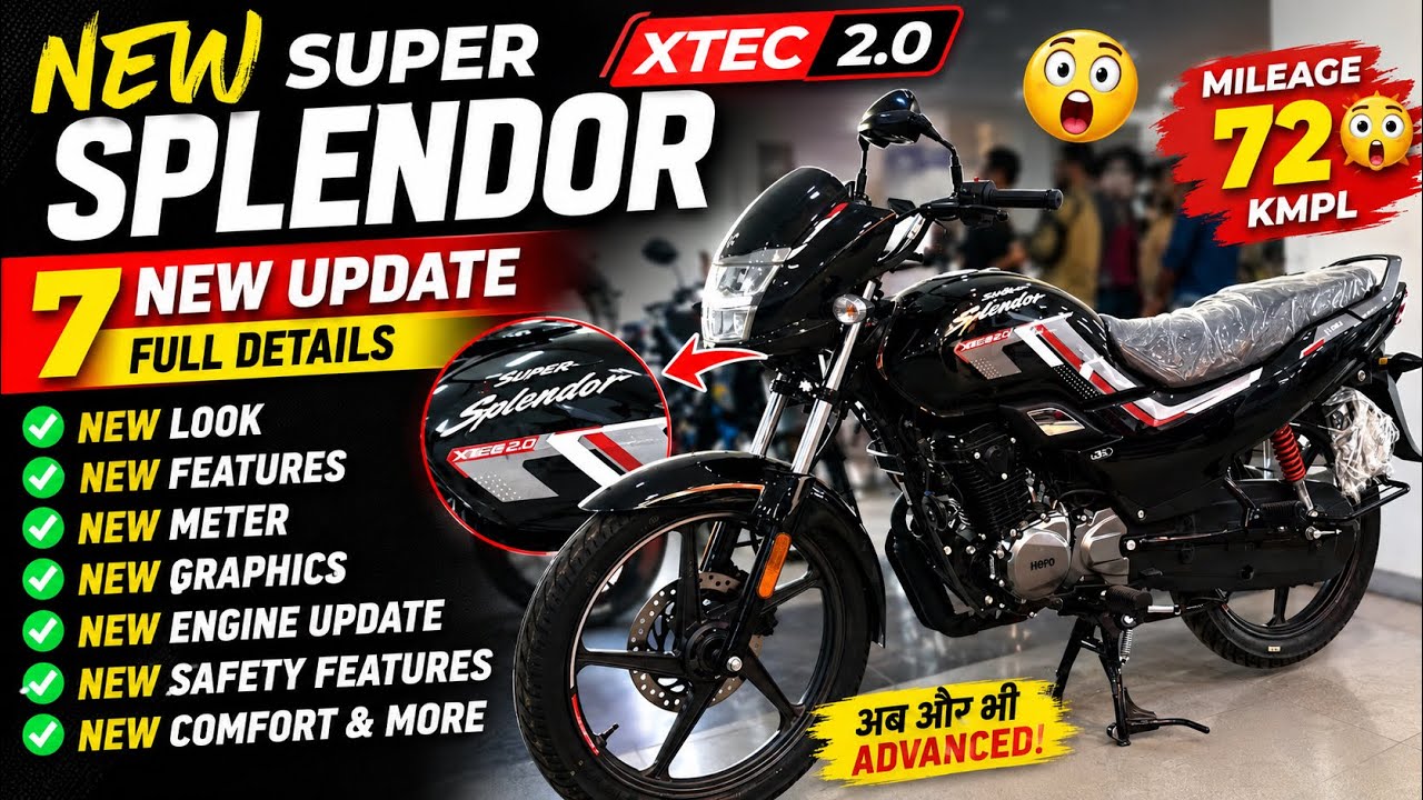 New Super Splendor Xtec 2.0 Bike Lounch Full Detail Review | Super Splendor Xtec 2.0 Bike Features 
