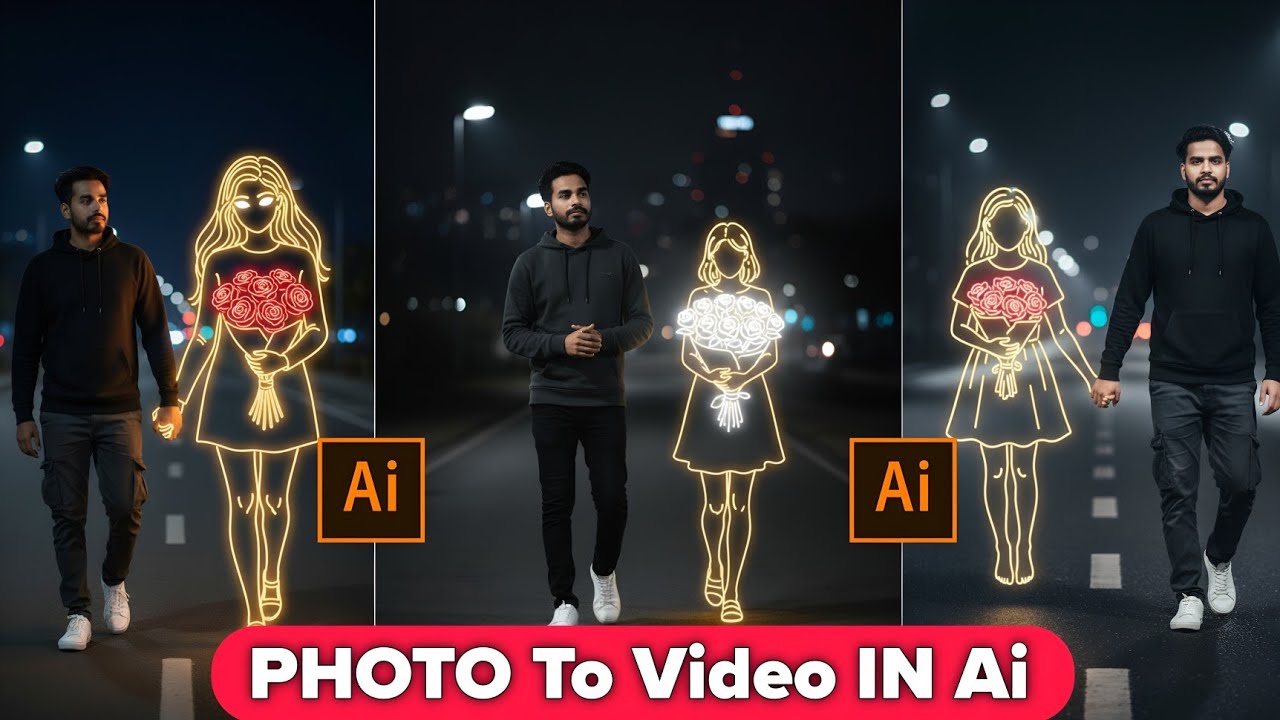 Walking on Road Viral Boy And Girl Ai Video Editing | Ai Se Ese Video kese Banaye ?