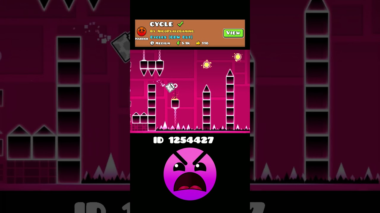Geometry Dash Cycles: Can I beat it? #geometrydash #shorts