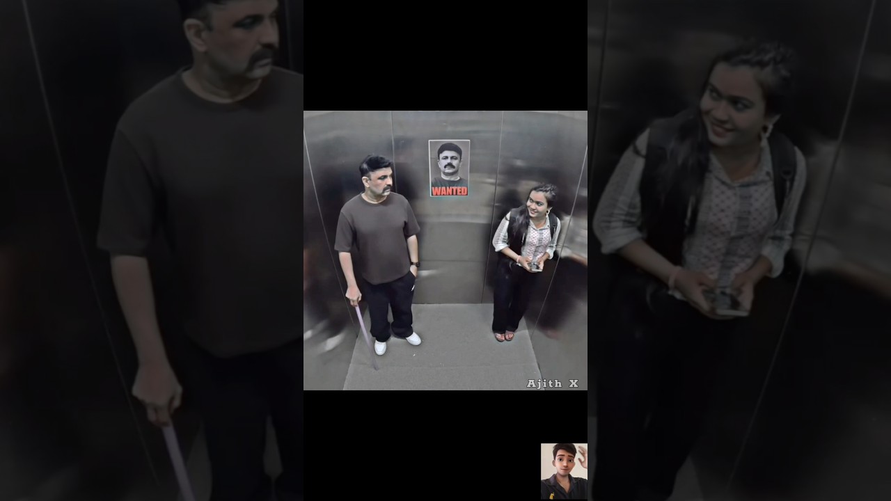 Cute Girl, Wanted Prank In Lift 🫶 | Lift prank | funny video | Ajith X | #shorts #prank