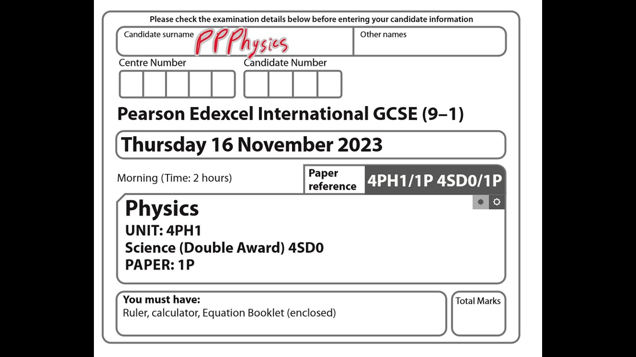 IGCSE Physics November 2023 Paper 1