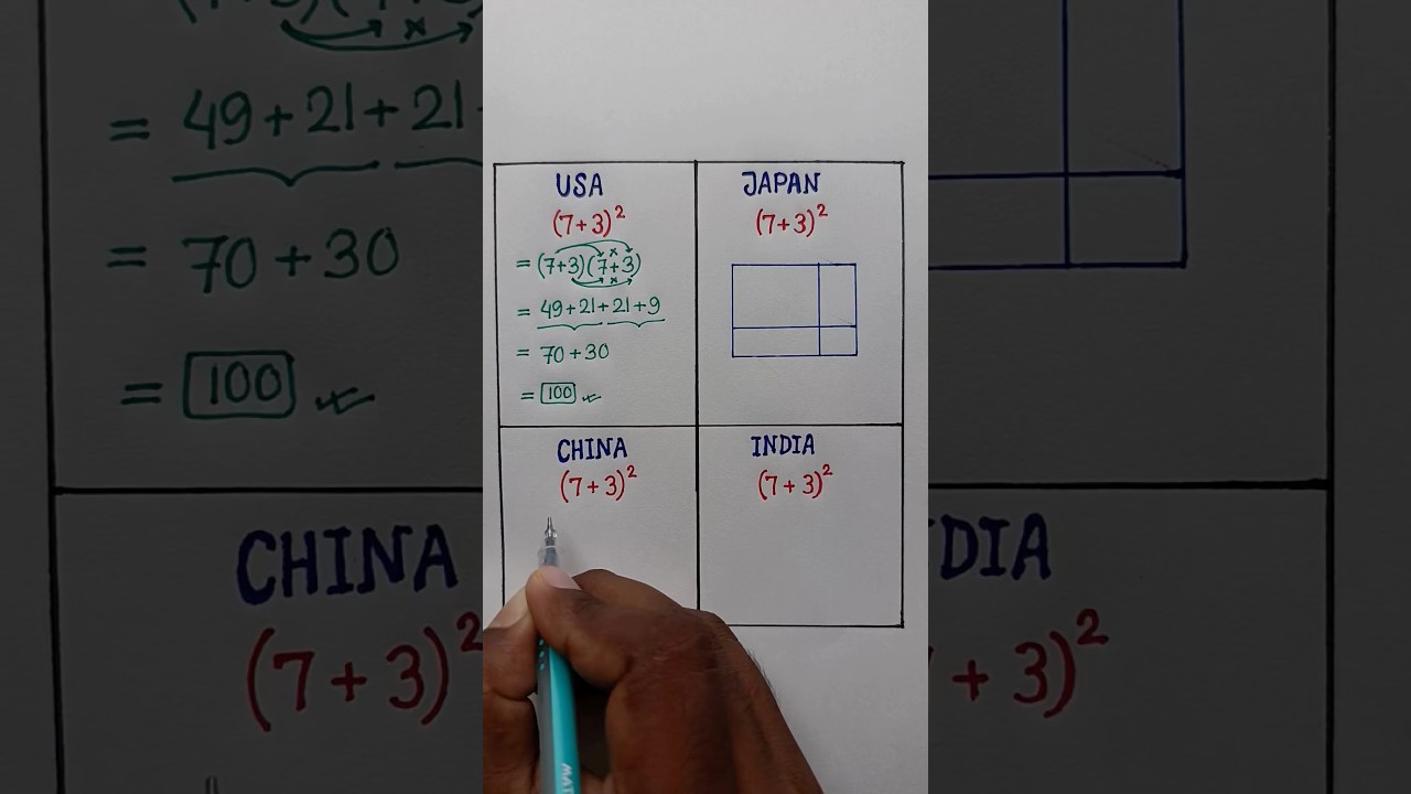 Different Methods in different Countries 📚 #usamath #japan #maths #mathmethods