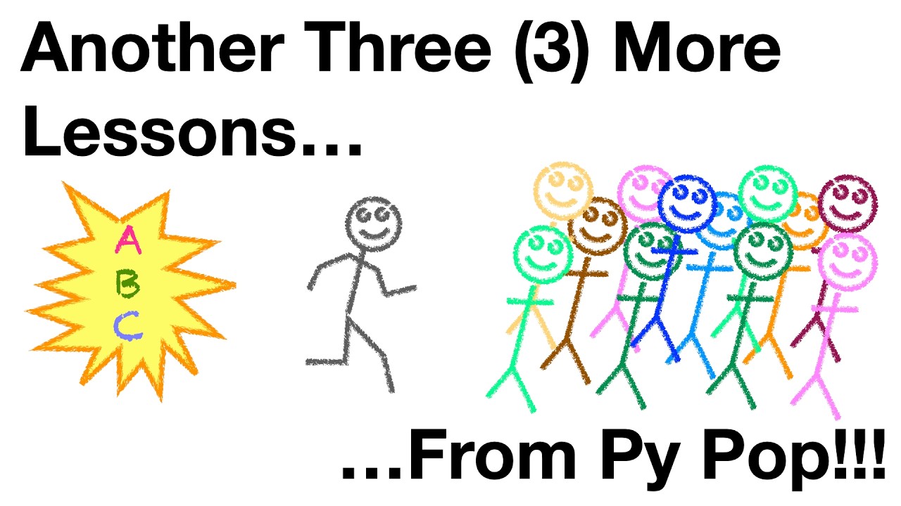 Another three (3) more lessons from my Pop!