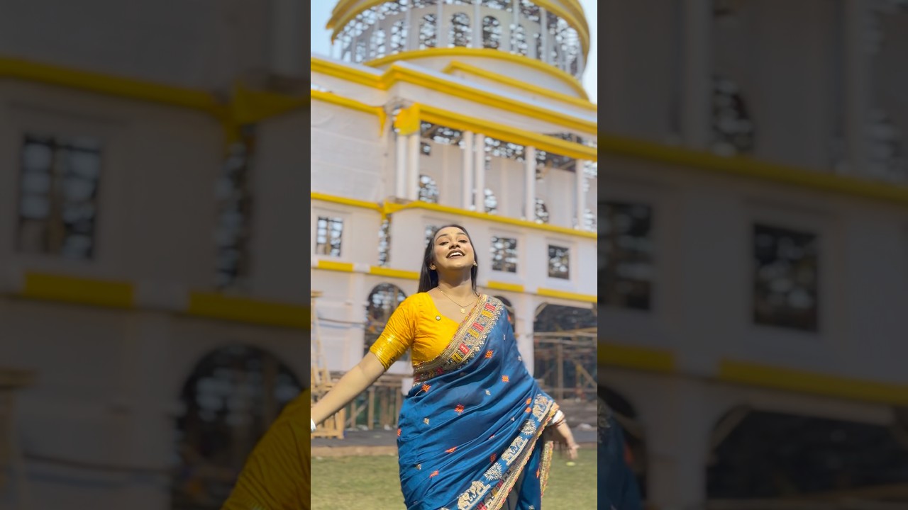 গোল প্রিন্টের শাড়ি🥹 #trending #saree #viralvideo