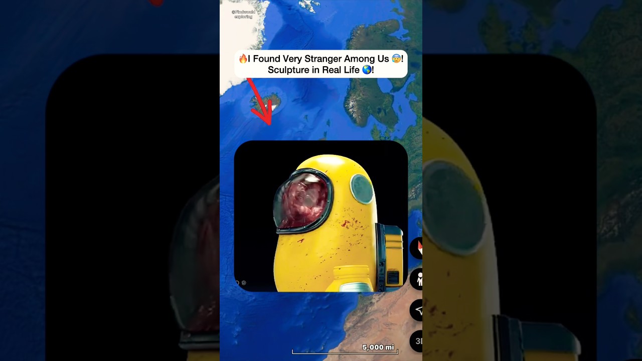 🔥 Very Horrifying Giant Among Us Found On Google Earth 🌍! #shorts #findwouldexploring
